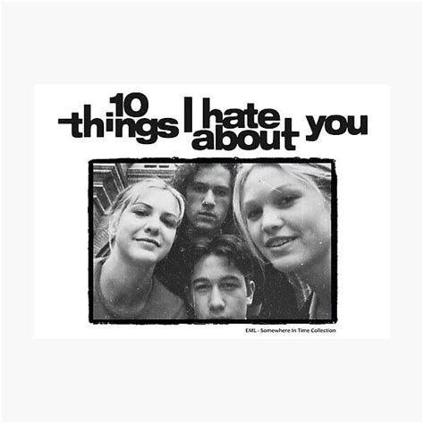 An Advertisement With The Words Things I Hate About You In Black And