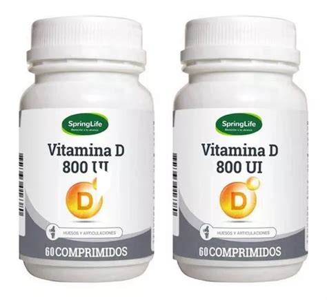 2 Vitamina D3 800 Ui 120 Capsulas Springlife Cuotas sin interés