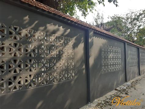 Decorative Concrete Block Fence | Shelly Lighting