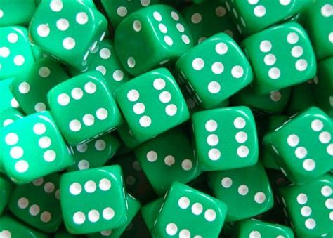 Кубик с точками d6 16 мм (зелёный) (dice d6 opaque 16 mm) | купить ...