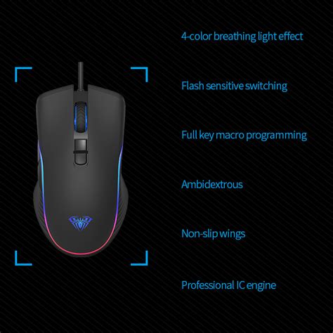AULA F806 Wired Gaming Mouse: Precision and Performance