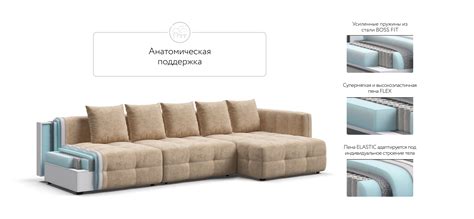 Угловой диван с 1 подлокотником BOSS ONE MODOOL MAX Велюр Royal шампань ...