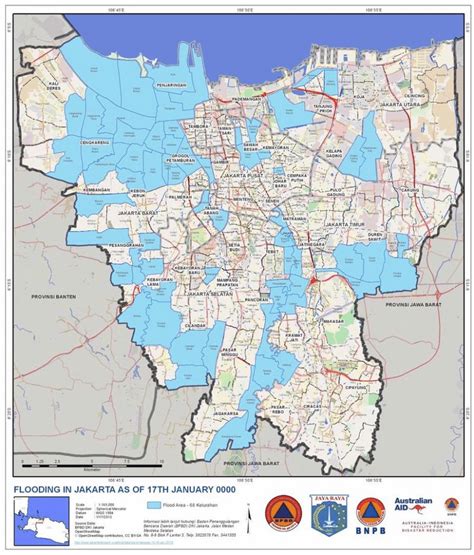 Location of Kelurahan Penjaringan Source: BPBD, DKI Jakarta | Download ...