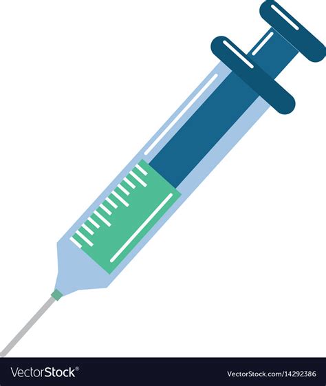 Syringe hospital tool to do test Royalty Free Vector Image