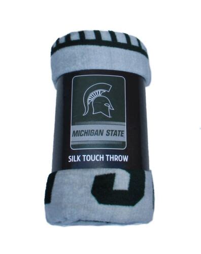 Michigan State Spartans Fleece Throw Blanket 45 X 60 Team Colors Free