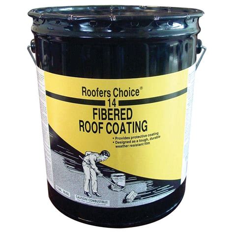 Roofers Choice Fibered Roof Coating 4 75 Gal Rc014470 The Home Depot