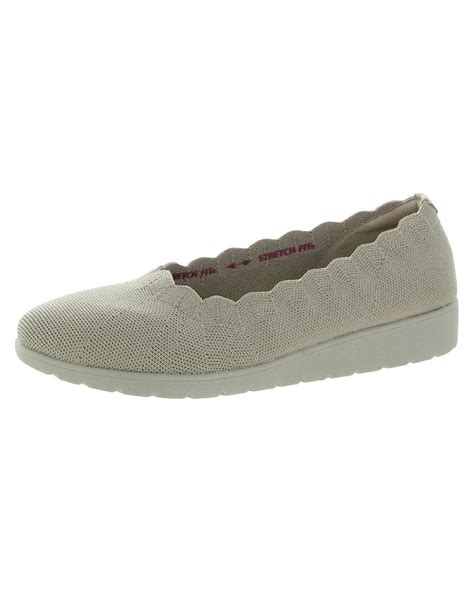 Skechers Spellbind Memory Foam Washable Ballet Flats in Gray | Lyst