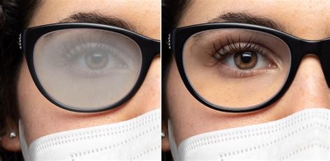 Premium Photo Glasses Fogged Up Before And After Using A Product To