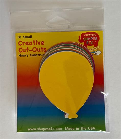 Balloon Assorted Color Creative Cut Outs 3