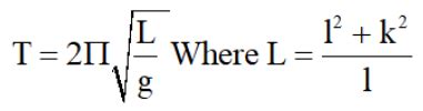 Formula For Time Period of Compound Pendulum with solved examples