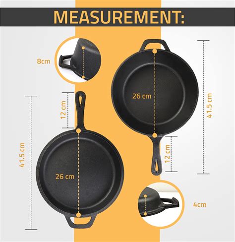 Kichly Pre Seasoned Cast Iron Dutch Oven With Lid Cast Iron Frying Pan 2 In 1 Combo Cooker