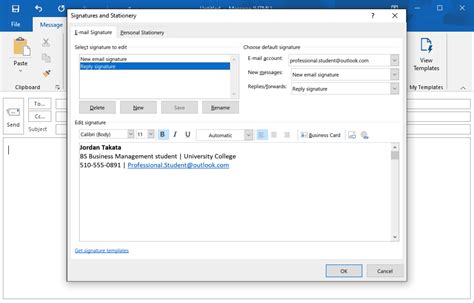 Signatures And Automatic Replies Computer Applications For Managers