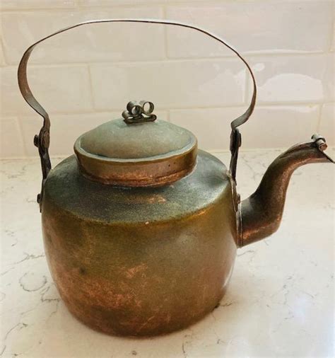 Antique Skultuna Swedish Copper Metal Tea Kettle Or Coffee Etsy