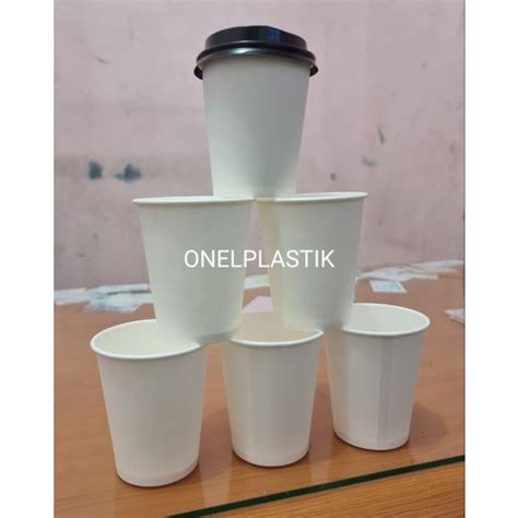 Jual Hot Paper Cup Polos Gelas Kertas Polos 8 9 Oz Tanpa Tutup 50 Pcs Shopee Indonesia