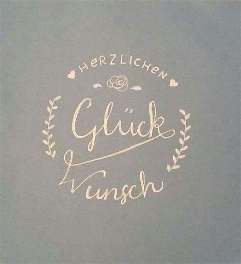 Herzlichen Gl Ckwunsch Karte Handlettering Nach Vorlage Aus