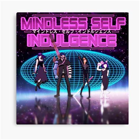 Mindless Self Indulgence Holographic Pink Design Canvas Print For