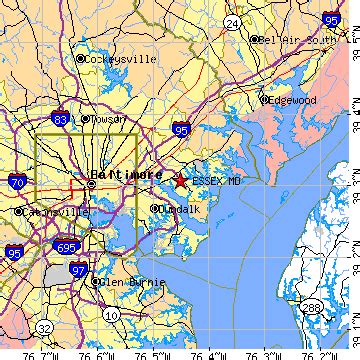 Essex, Maryland (MD) ~ population data, races, housing & economy