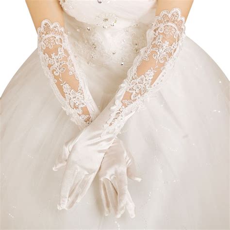 Hochzeit Braut Bankett Lange Handschuhe Hohl Stick Grandado