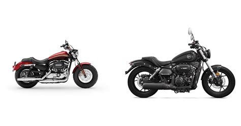 Motorrad Vergleich Harley Davidson Sportster XL 1200C Custom 2019 Vs