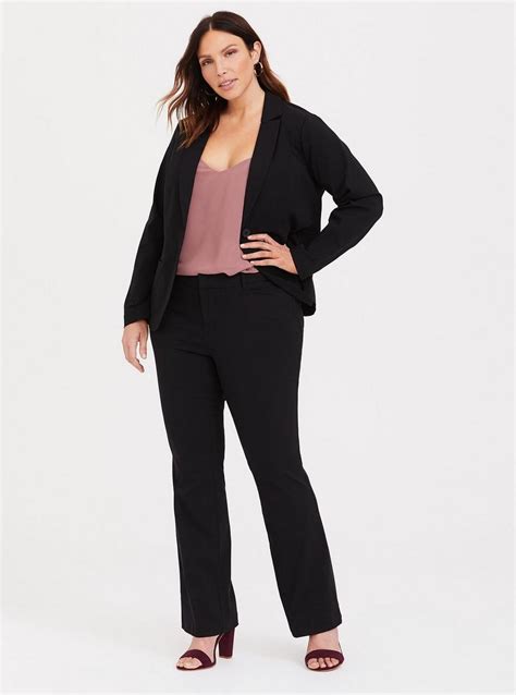 Plus Size Black Midtown Millennium Stretch Blazer Torrid