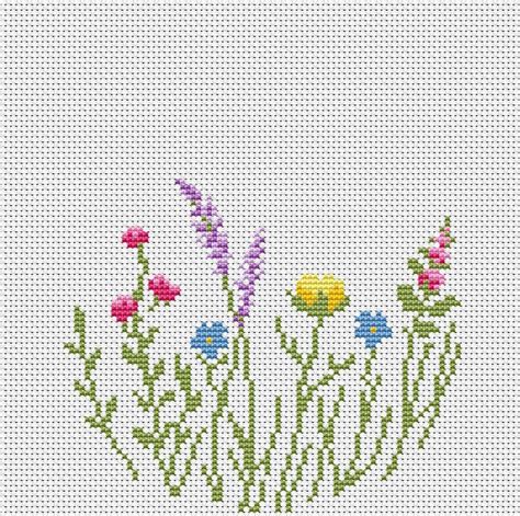 Cross Stitch Wildflowers Pattern Flowershoop Art Cross Stitch Modern