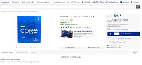 Intel Core i7 11700K kaufen: Rocket Lake CPU wieder bestellbar (Update ...