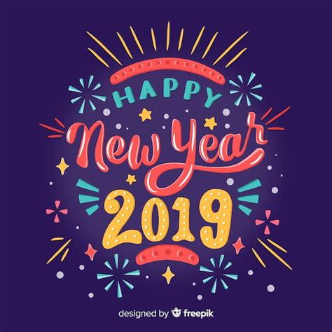 Free Vector Colorful New Year Background