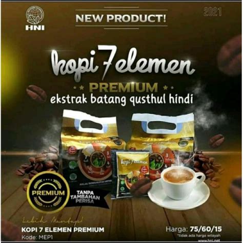 Jual Kopi 7 Elemen Premium Hni Hpai Isi 10sachet Kopi Herbal Sevel