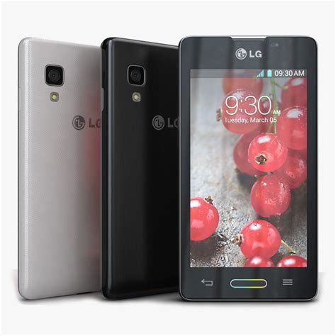 LG Optimus L5 II E460 Blanco Y Negro Modelo 3D 79 3ds C4d Fbx