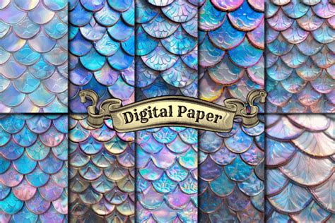 Mermaid Scales Digital Paper Graphic By Craftsmaker Creative Fabrica