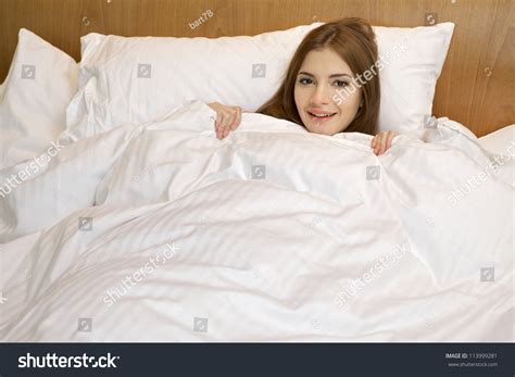 Beautiful Brunette Woman Bed Stock Photo 113999281 Shutterstock