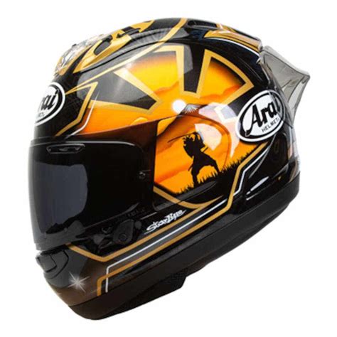 Arai Rx 7v Evo Helmet Pedrosa Spirit Gold Motorcycle Clothing