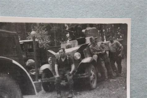 Foto Photo Ky Ww2 Wehrmacht Sd Kfz Sdkfz Panzerwagen Panzerfahrzeug Kanone Beute Eur 299 99