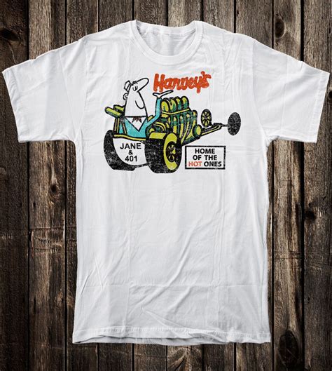 Retro Hot Rod Tee T Shirt Drag Race Racing Harveys Speed Shop Ebay