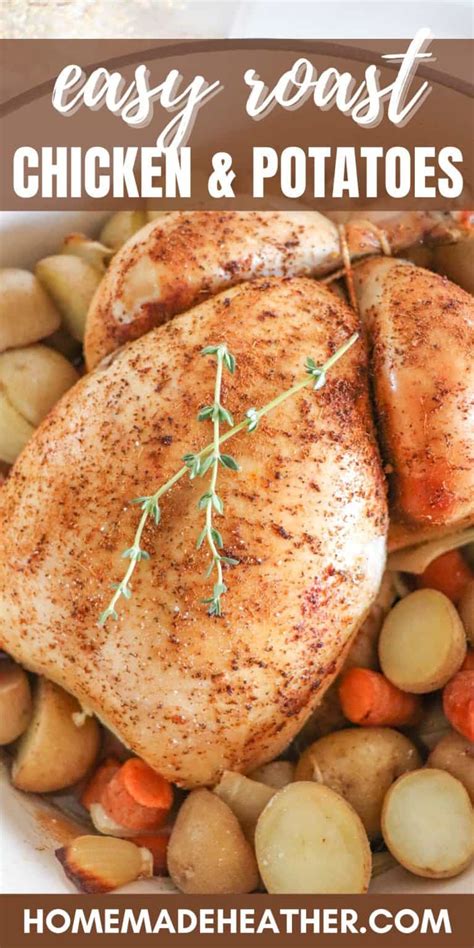 Easy Roast Chicken & Potatoes Recipe » Homemade Heather