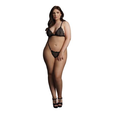 Le Désir Magic Lace Velvet Lingerie Set Plus Size Erotic Discount