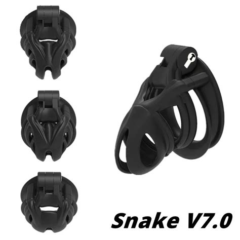 Male Chastity Device New Snake 3D EVO Cage Mamba V7 0 With 4 Double Arc