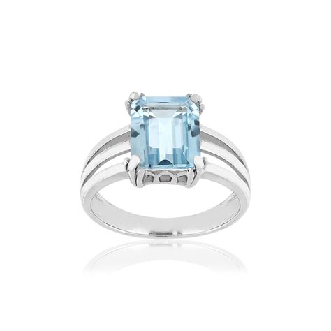 Bague Argent 925 Topaze Rectangulaire MATY