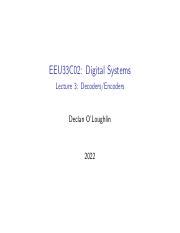Digital Systems Lecture: Decoders & Encoders Simplified | Course Hero