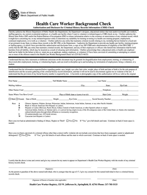 Healthcare Worker Background Check Form Fill Out Sign Online DocHub