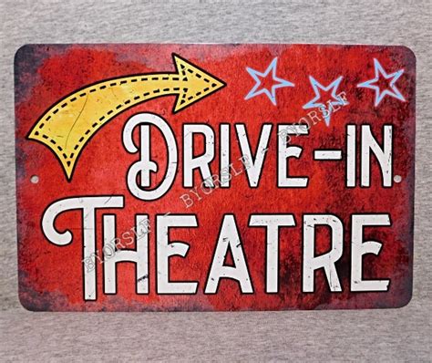 Metal Sign DRIVE IN THEATRE Theater Movie House Cinema Motion | Etsy