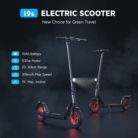 IScooter I9S Electric Scooter 10 Inch Tire 500W Motor