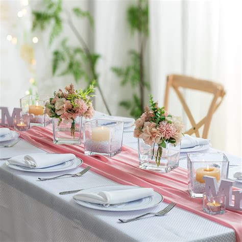 Square Glass Vase Centerpiece Ideas