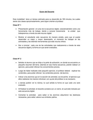 Guion Del Docente Pdf