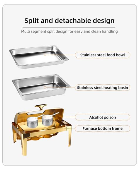 Catering Kitchenware Set Hot Pot Chafer Dishes Buffet Set Chafing Dishes Buffet Stove Food