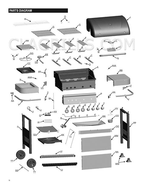 Char Broil Burner Grill Parts Webmotor Org