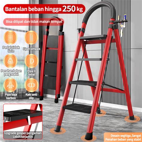 Step Tangga Lipat Multifungsi Baja Karbon Tebal Anti Licin