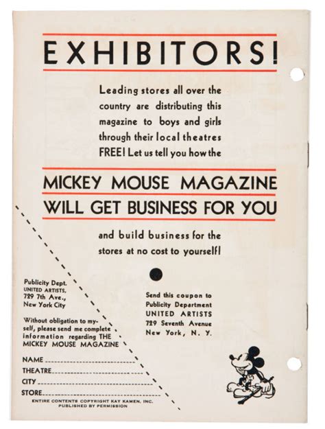 Hake S Mickey Mouse Magazine Rare First Series Issue