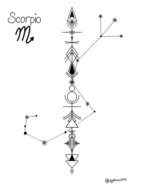 Scorpio Zodiac Tattoo Design