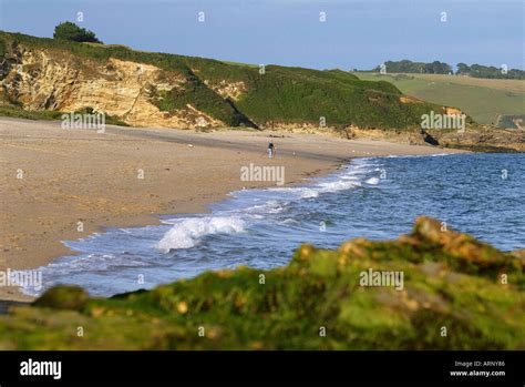 Carlyon Bay Near Staustell Cornwall Uk Stock Photo Alamy